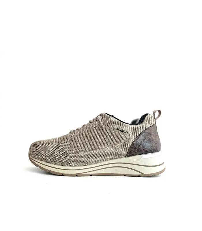 Zapatos impermeables mujer Treintas beige perfil