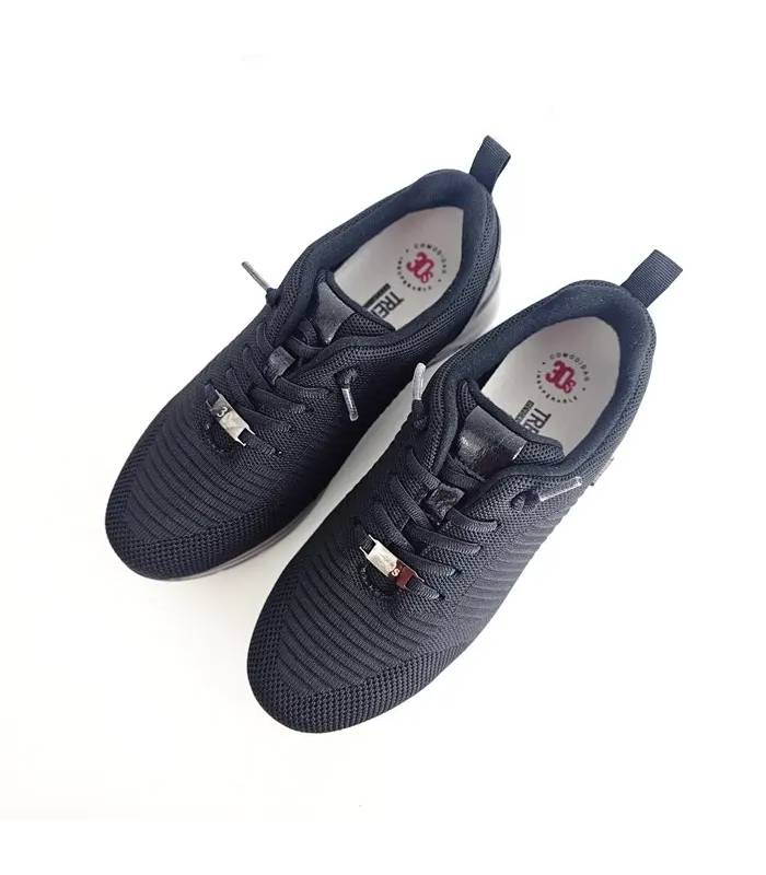 Zapatillas Treintas mujer negras vista superior