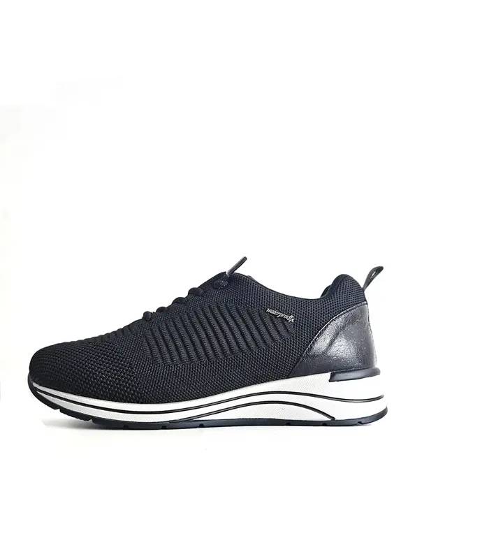 Zapatos impermeables mujer Treintas negros perfil