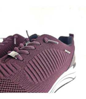 Zapatos impermeables Treintas mujer perfil burdeos