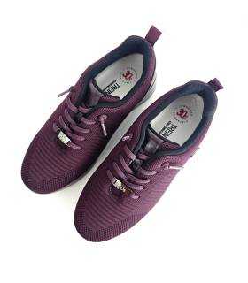 Zapatillas Treintas mujer burdeos vista superior