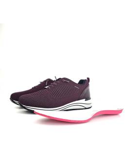 Zapatos Treintas mujer plantilla extraíble burdeos