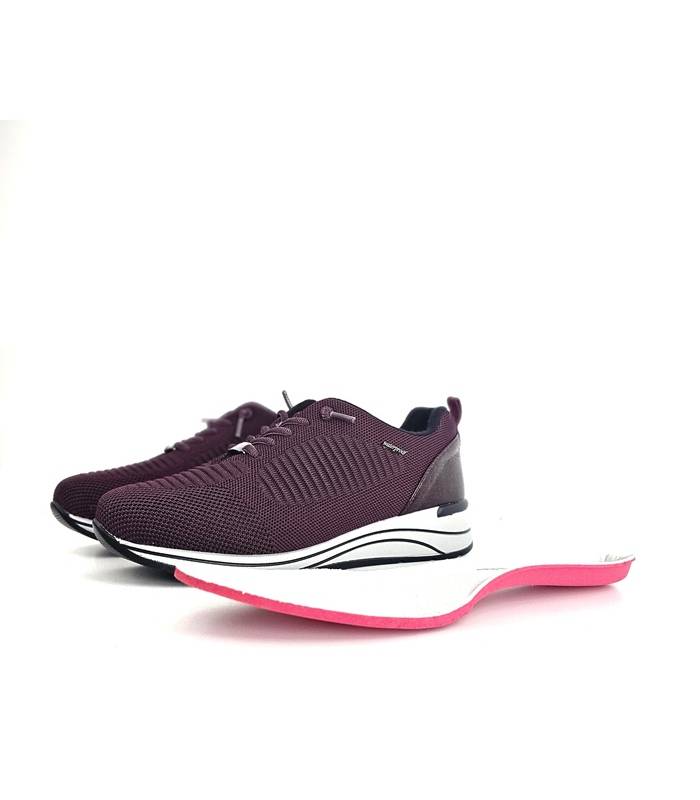 Zapatos Treintas mujer plantilla extraíble burdeos