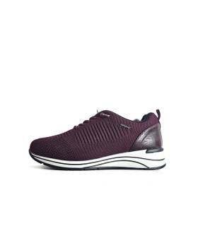 Zapatos impermeables mujer Treintas burdeos perfil