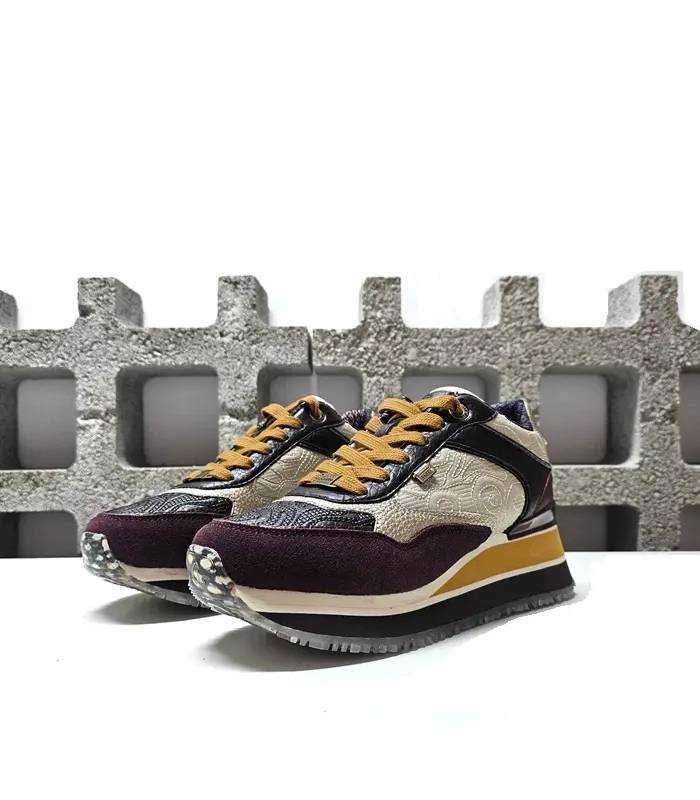 Zapatillas Anekke London mujer multicolor plataforma vista tres cuartos