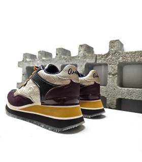 Parte trasera zapatillas Anekke mujer plataforma London burdeos ocre