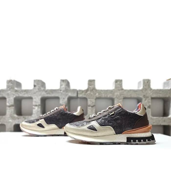 Zapatos deportivos mujer Anekke Lisboa marrones perfil lateral