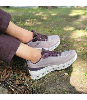 Zapatillas Skechers mujer cómodas marrón malva Glide-Step Pro puestas