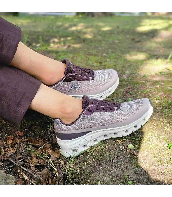Zapatillas Skechers mujer cómodas marrón malva Glide-Step Pro puestas