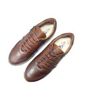 Zapatos marrones hombre KangaROOS con cordones y cremallera