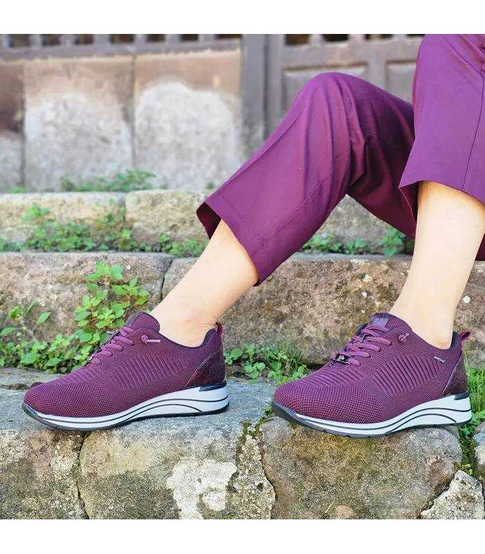 Zapatos impermeables mujer Treintas cordones elásticos puestos