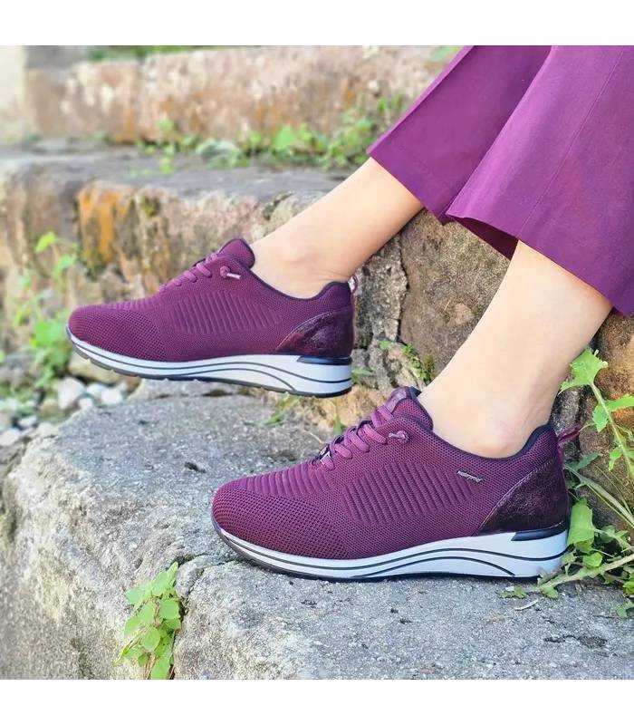 Zapatos impermeables mujer Treintas burdeos cómodos puestos