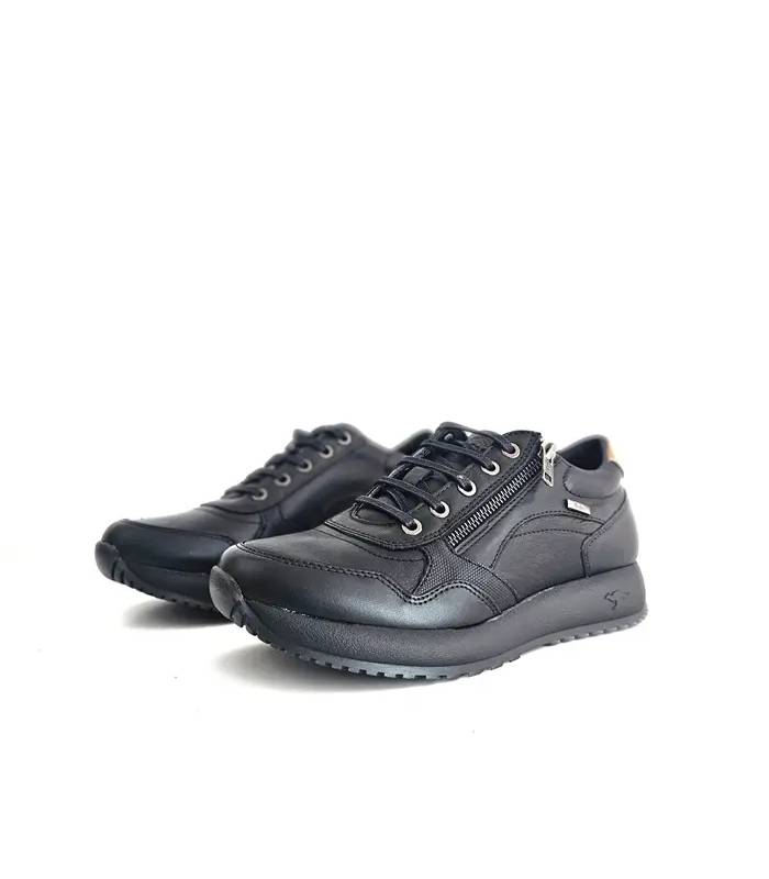Zapatillas Kangaroos mujer impermeables negras vista frontal