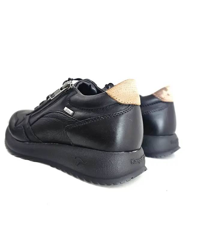 Zapatillas Kangaroos mujer negras vista trasera