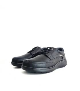 zapatos waterproof hombre Luisetti piel negra vista frontal