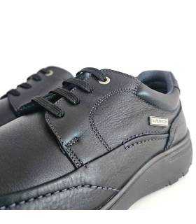detalle cordones zapatos waterproof Luisetti piel negros