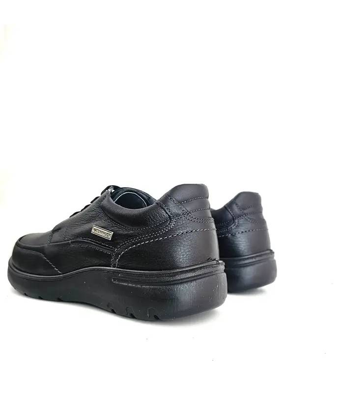 trasera zapatos negros impermeables hombre Luisetti piel marrón