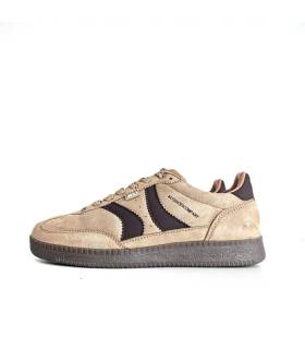 Zapatillas Xti mujer marrón beige perfil lateral