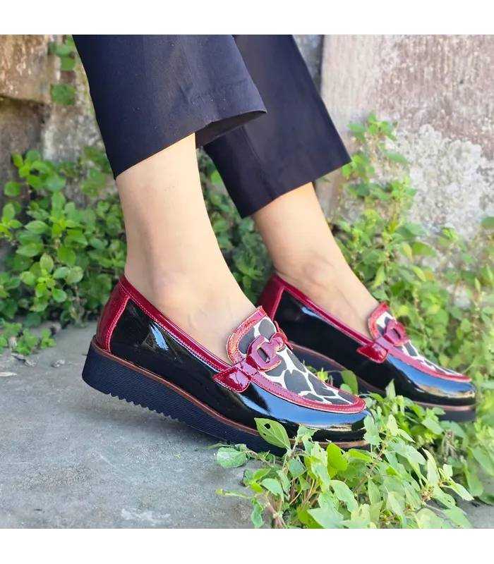 Mocasines Nival mujer cuña ligera animal print jirafa puestos
