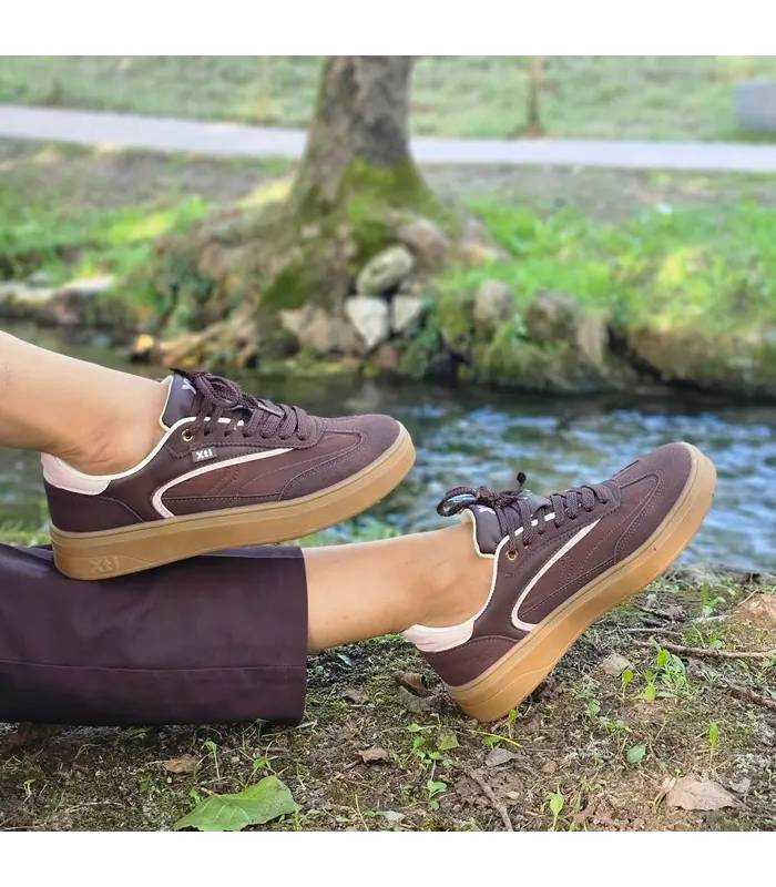 Zapatillas Xti mujer plataforma marrón para otoño invierno pùestas