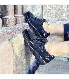 Zapatos impermeables mujer G Comfort negros con cuña puestos
