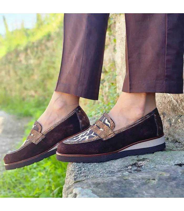 mocasines mujer animal print Nival puestos
