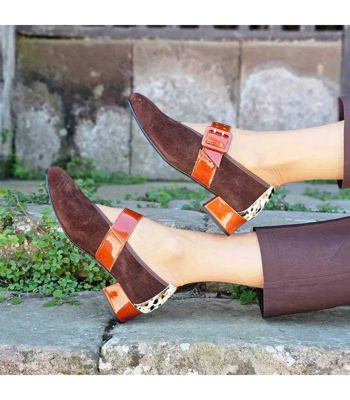 Zapatos mujer Nival Rock 21 marrón chocolate puestos