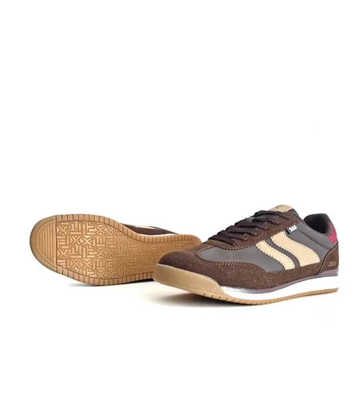 Zapatillas casual hombre XTI marrones con suela antideslizante