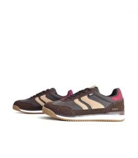 Zapatillas hombre estilo retro XTI marrón y beige