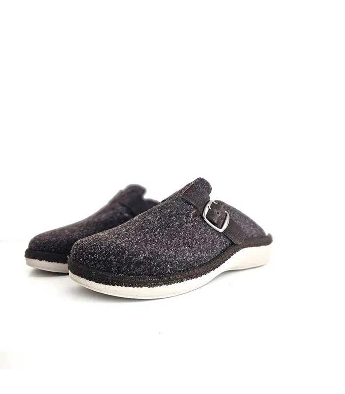 Zapatillas casa mujer invierno Salvi Confort Elfo marrón oscuro