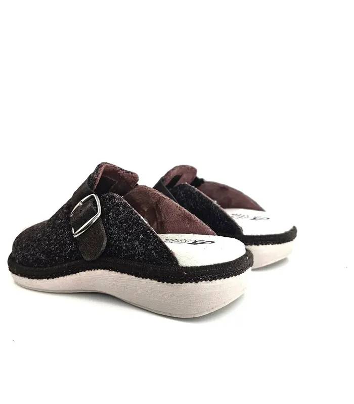 Zapatillas casa mujer lana Salvi Elfo vistas desde atrás