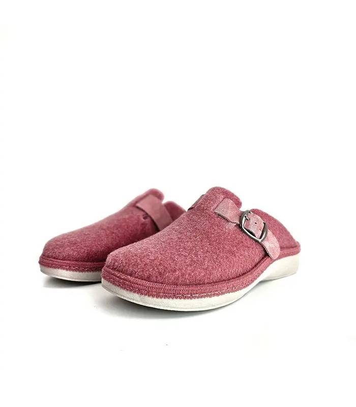 Zapatillas casa mujer invierno Salvi Confort Elfo rosa de lana