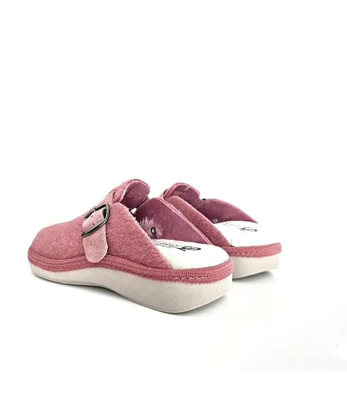 Zapatillas casa mujer Salvi Elfo rosa vistas desde atrás