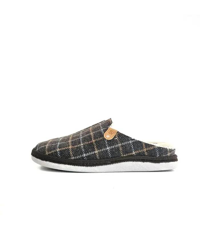 Perfil zapatillas casa hombre invierno Salvi cuadros marrones