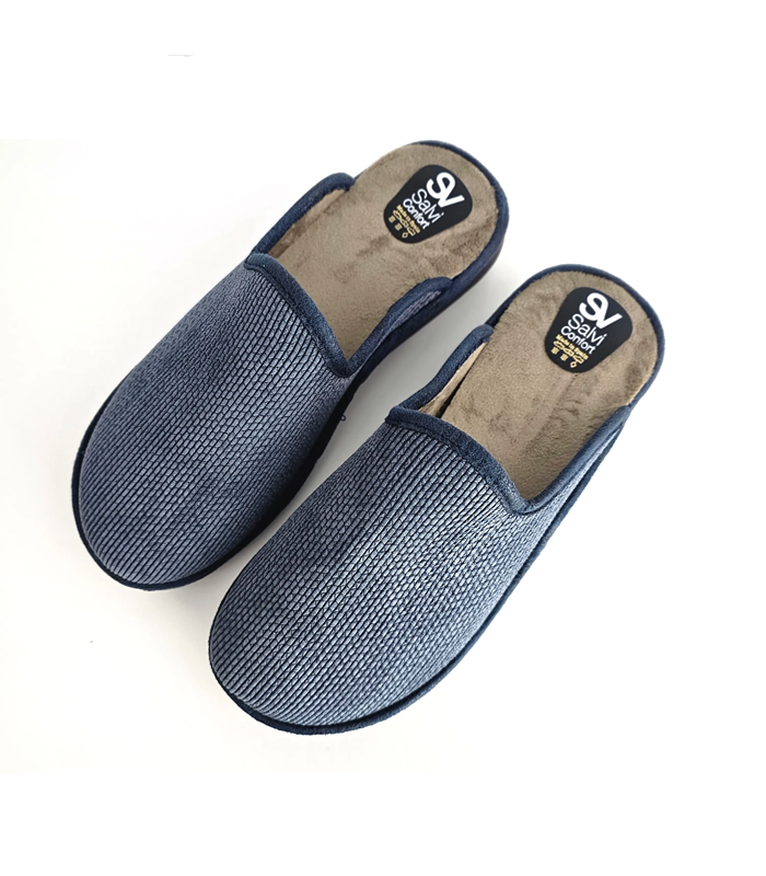 Zapatillas Salvi Comfort hombre azul marino interior suave