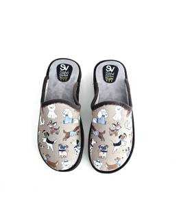 Zapatillas invierno mujer destalonadas Salvi Confort perros