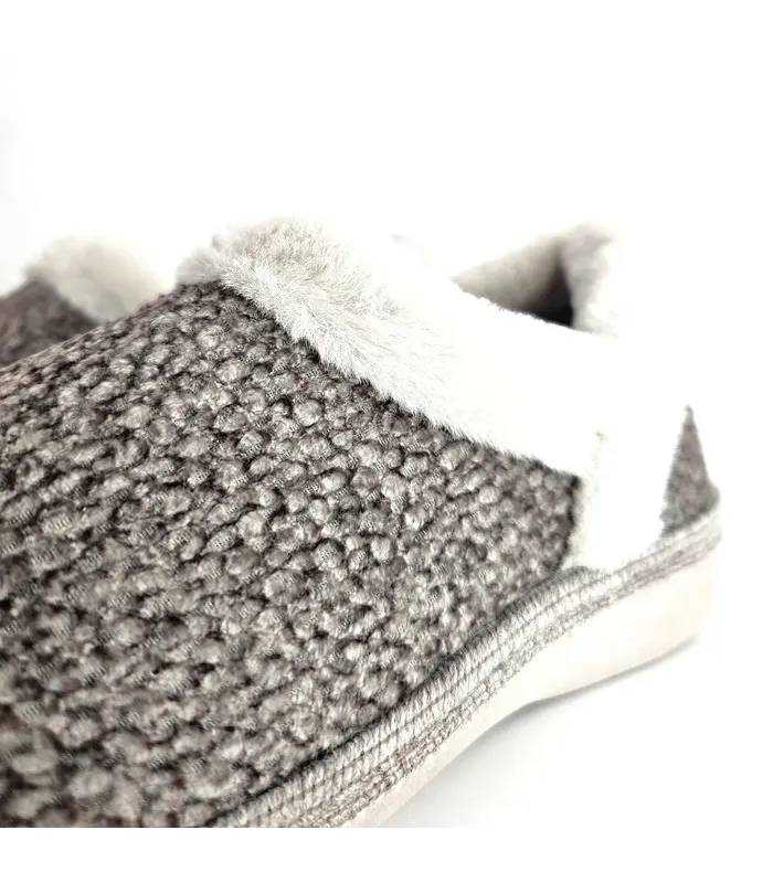 Detalle tejido zapatillas mujer Lugo Polaris topo