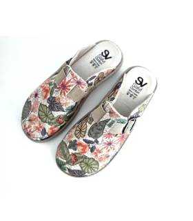 Zapatillas Salvi Confort mujer flores vista superior