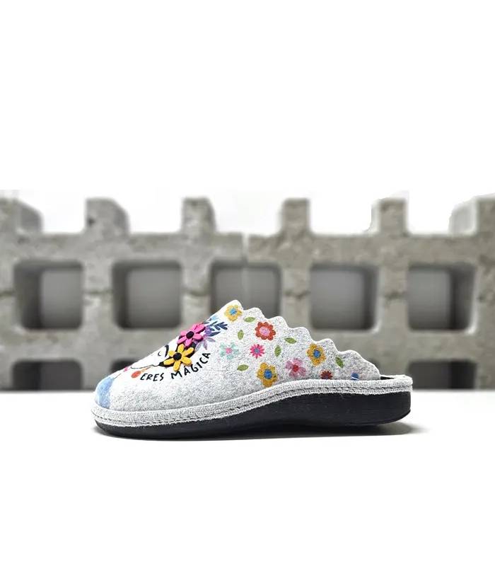 Perfil zapatillas casa mujer Frida Salvi Confort