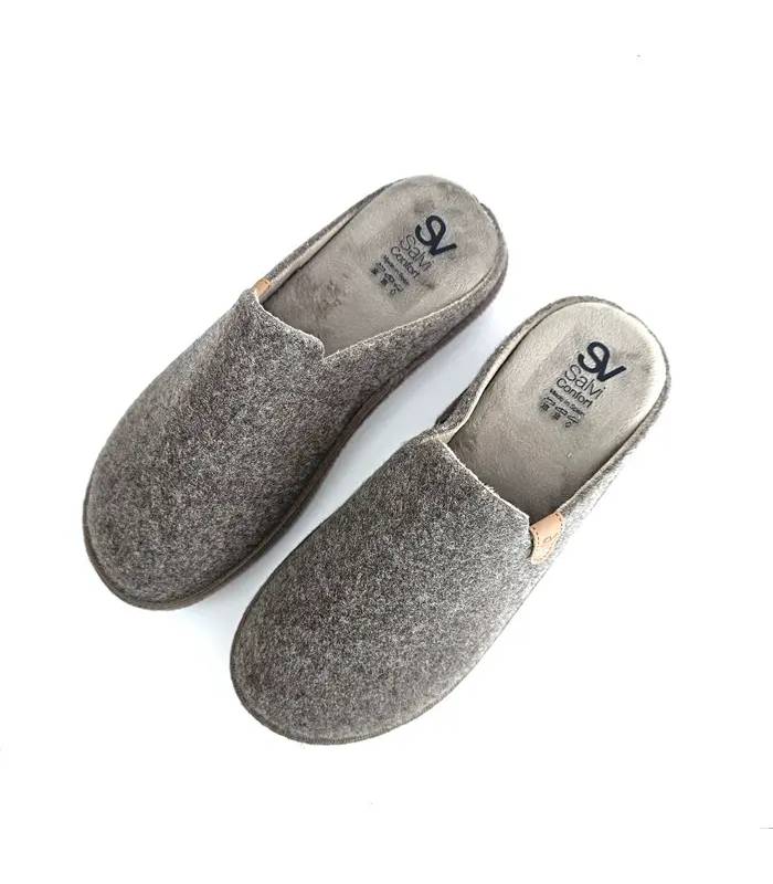 Zapatillas casa hombre lana Salvi vista superior
