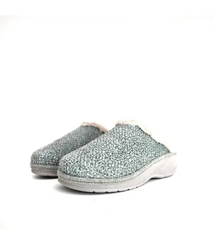 Zapatillas casa mujer cuña Salvi Confort verde agua