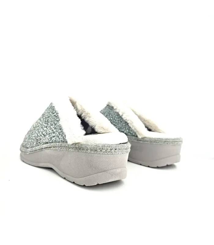 Zapatillas mujer abiertas atrás Salvi verde agua