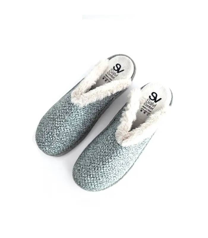 Vista superior zapatillas Salvi Comfort mujer verde agua