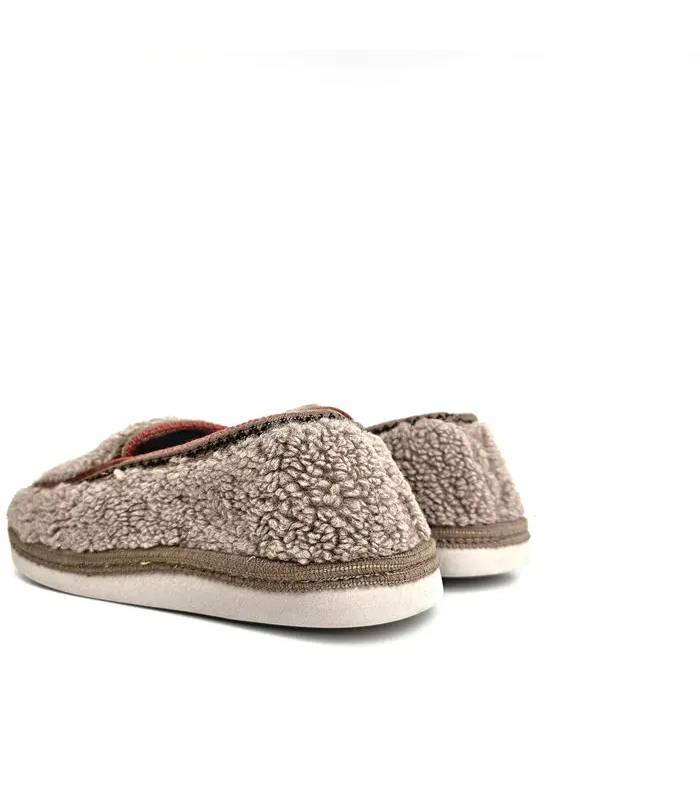 Zapatillas mocasín mujer Salvi vista trasera taupe