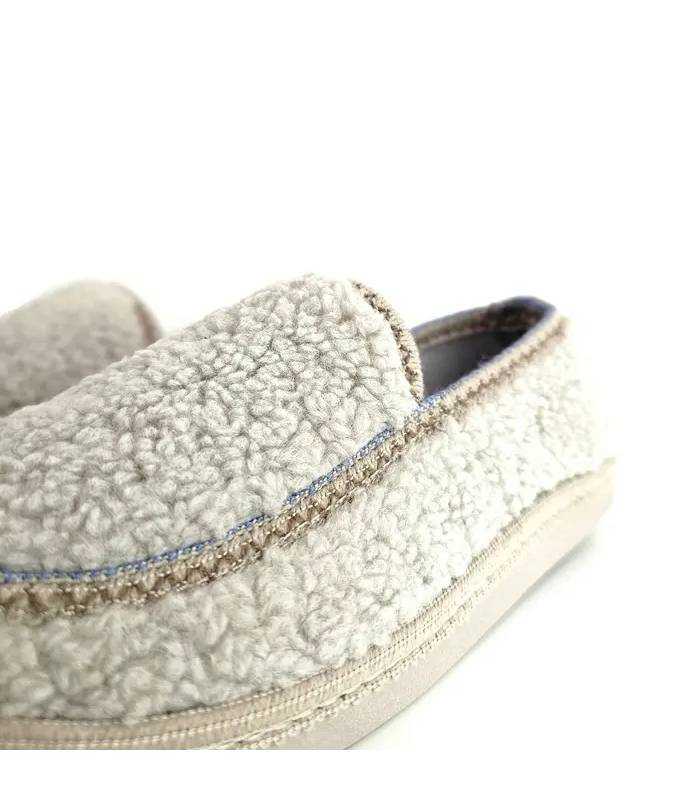 Detalle borreguito zapatillas mujer mocasín Salvi gris