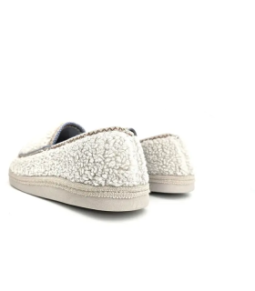 Zapatillas mocasín mujer Salvi vista trasera gris