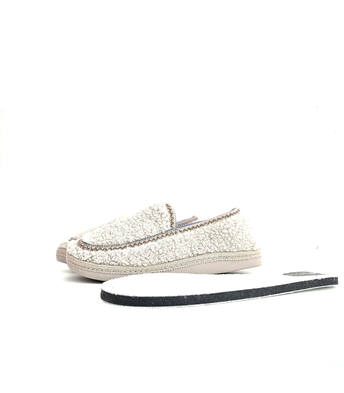 Zapatillas mujer mocasín invierno Salvi gris suave