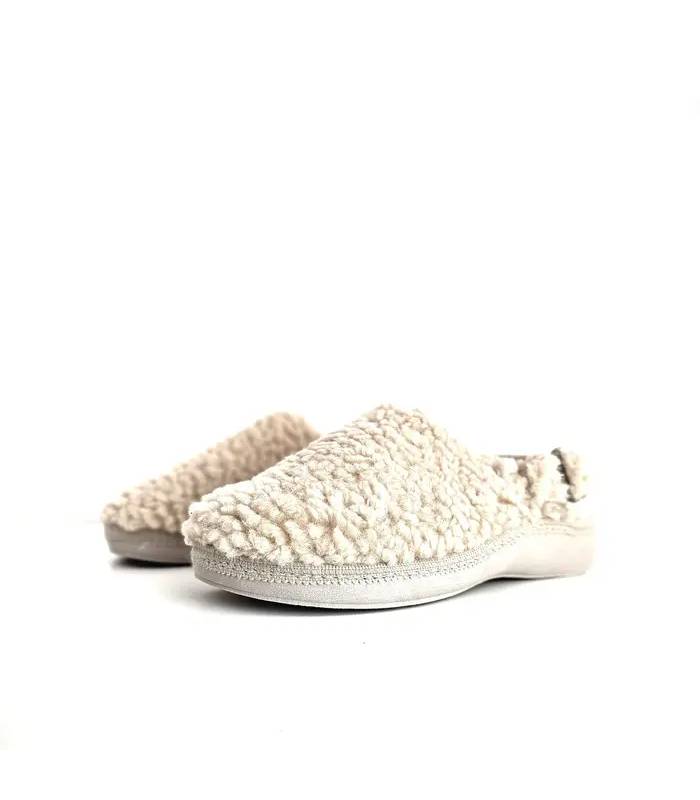 zapatillas de casa mujer destalonadas beige Salvi Confort