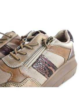 zapatos Mysoft mujer dorados, detalles