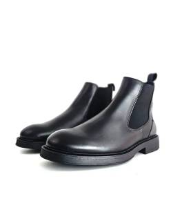 Botines Chelsea hombre piel negros Baerchi Dacia vista medio perfil